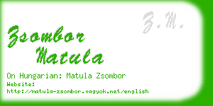 zsombor matula business card